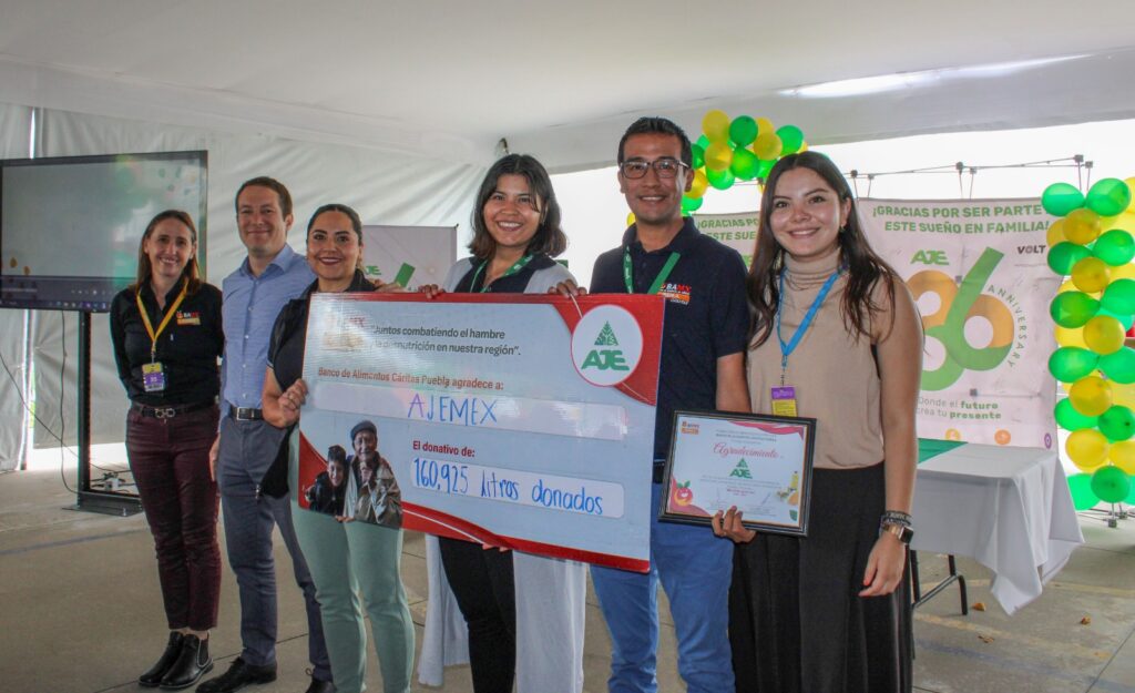 AJEMEX realiza donativo contra desnutrición en Puebla y Tlaxcala
