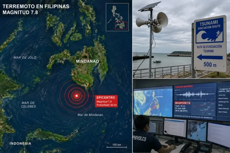 Filipinas activa alertas tras potente terremoto en el Pacífico