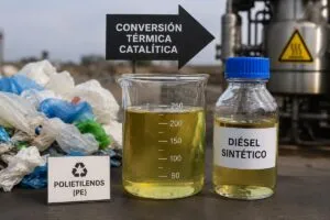 En EE.UU. convierten polietileno en gasolina y diésel usando aluminio, reduciendo energía y residuos