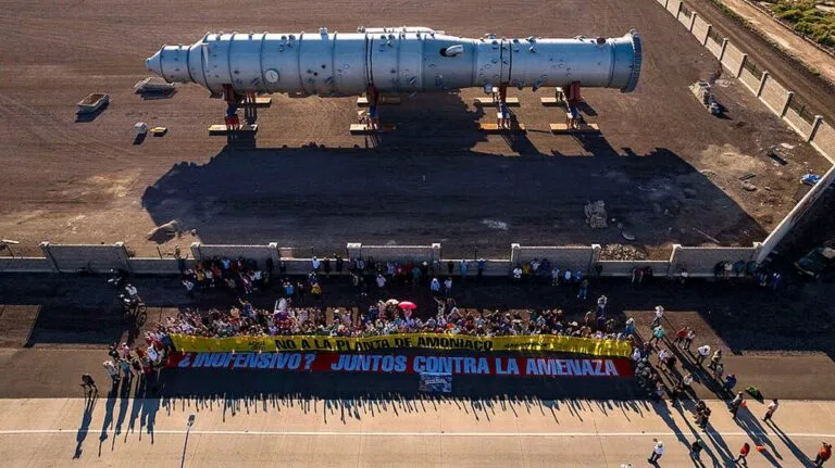 Más de 300 personas dicen no a la planta de amoniaco en Sinaloa