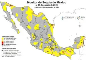 México se seca por la Canícula: sequía aumentó en agosto