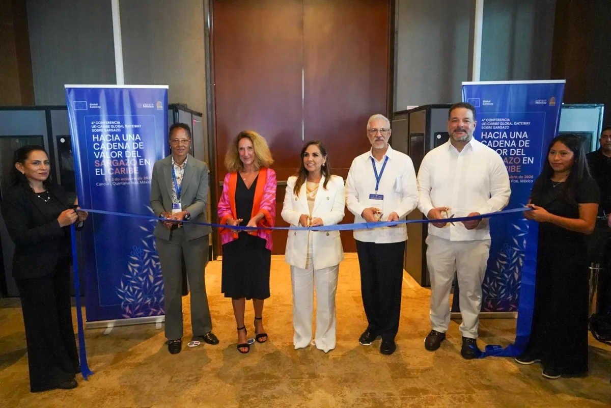 Unión Europea y Caribe impulsan desde Cancún inversiones para transformar el sargazo
