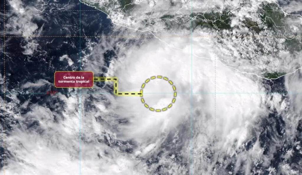 Se formó la tormenta tropical Simon a partir de la depresión tropical Veinte-E